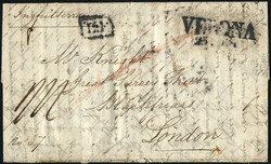 1831, spionaggio postale metternichiano: lettera da Firenze a Londra ...