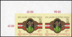 1984, 200 Jahre Austria Tabak 4,5 S., postfrisches ungezähntes ...