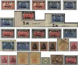 7017: Sammlungen und Posten Besetzung I. WK - Zwangszuschlagsmarken