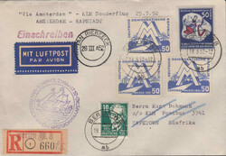 50 Pfg. Leipziger Frühjahrsmesse 3x in Mischfrankatur zusammen auf ...