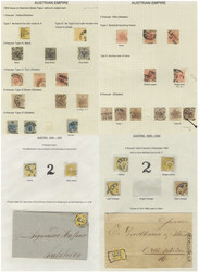 1850/1863, sauber aufgezogene Ausstellungsslg. mit einer Vielzahl an ...