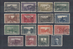 Freimarkenausgabe 1906 einheitlich gezähnt "C" (L 9 1/4) gestempelt  ...