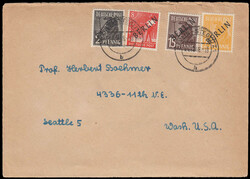 Schwarzaufdruck: 2 Pfg., 8 Pfg., 15 Pfg. u. 25 Pfg. auf ...