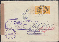 25 Pfg Schwarzaufdruck im waagerechten Paar vom li. Seitenrand als ...