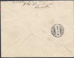 40 C. auf 30 Pfg. im senkr. Paar als reine MeF auf R-Eilbotenbrief ...