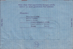 30 Pfg. Heuss im waagerechten Paar als reine MeF auf Erstflugbeleg ...