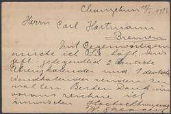 Zusätzlich frankierte GA, echt gelaufen nach ...