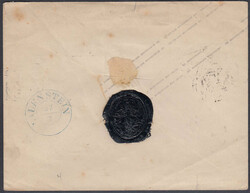 1 Sgr. glatter Grund 2x als Zusatzfrankatur auf 1 Sgr. GU entwertet ...