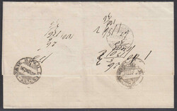 6 Kr. 2x als reine MeF auf schönem unterfrankierten Brief in die ...