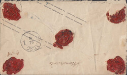 6 Pfg. Zusatzfranktur auf GU 1 Sgr. auf unterfrankiertem Wertbrief ...