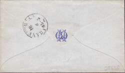 2 Kr. orange als seltene EF entwertet mit K1 "Homburg" nach Frankfurt ...