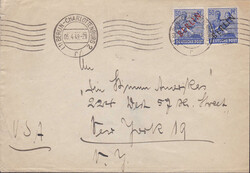 50 Pfg. Schwarzaufdruck u. 50 Pfg. Rotaufdruck als ...