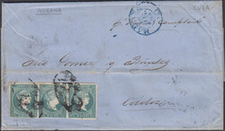 1/2 R. grünblau im allseits voll- bis breitrandigen waagerechten ...