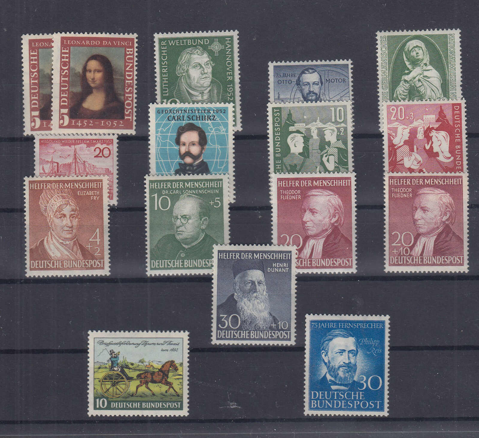 Jahrgang 1952 kpl. postfrisch, dabei Madonna in beiden Auflagen, ...