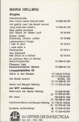 "Maria Hellwig", farbige Fotokarte mit Originalunterschrift