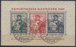 Hannover Messe Block mit ESST vom 22.4.49 (ME üb. 250 ...