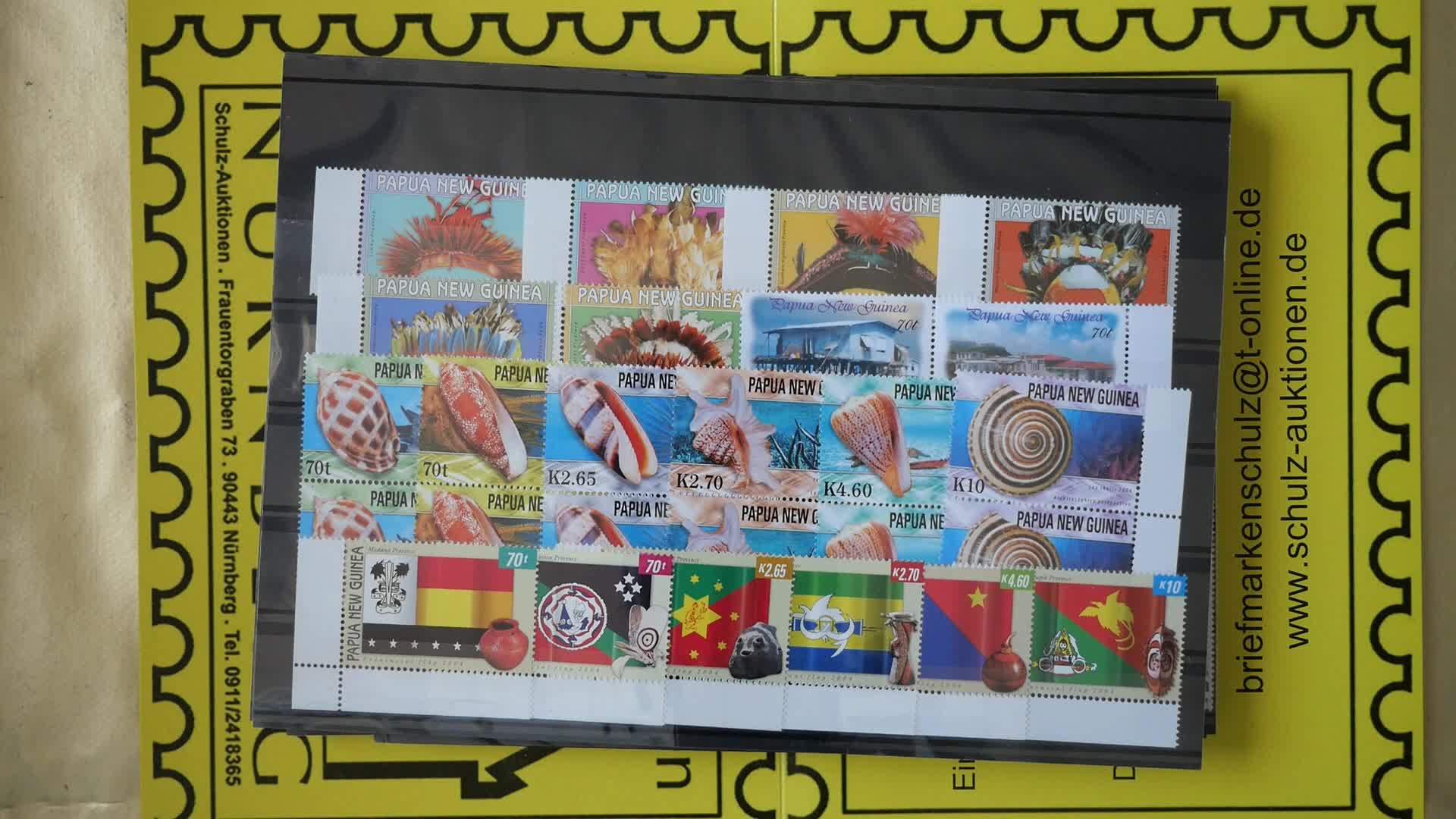 Interess. Partie einschl. Neuguinea, Papua ab den frühen Ausgaben ...