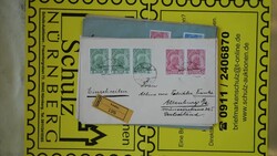 1. Ausgabe, saubere Partie von 9 echt gelaufenen Belegen, davon 8 als ...