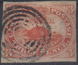 3 P. ziegelrot, allseits voll-/breitrandig, sauber ...