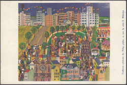 1951, Fürsorge kpl. Satz auf Karte mit Sonderflugpost mit ESST vom ...