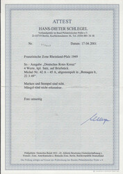 Rotkreuz kpl. auf wunderschönen Briefstück einheitlich gestempelt ...