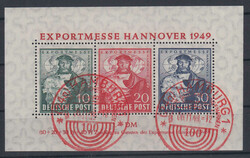 Hannover Messe Block, Luxus mit rotem Hamburger SST, rs mit kpl ...