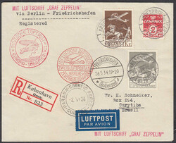 LZ 127, 1. SAF 1934, Zuleitungspost aus Dänemark mit sehr guter ...
