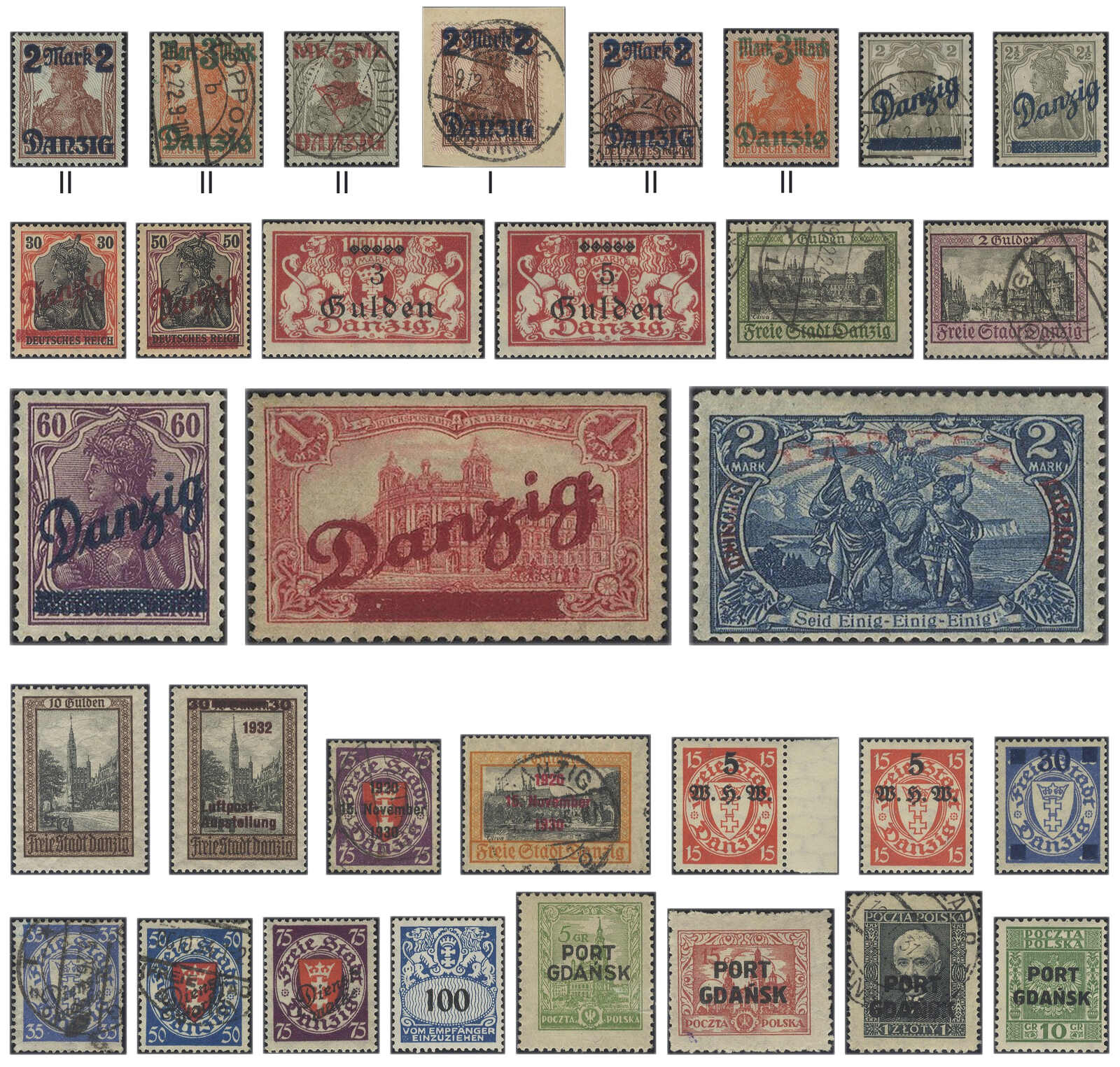 Kpl. Slg. mit allen gesuchten Spitzenausgaben, schon Mi. Nr. 26/31 ...