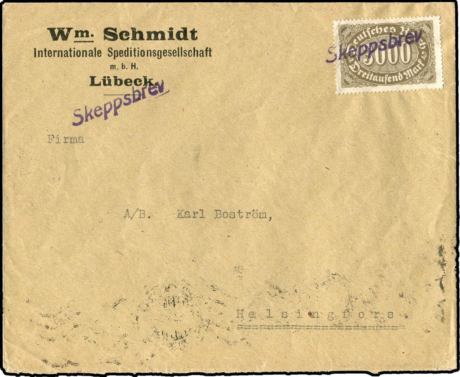 Lot 6480 - Deutsches Reich Deutsche Schiffspost allgemein - Auktionshaus Schlegel 26 Public Auction Lot 6480 - Deutsches Reich Deutsche Schiffspost allgemein - Auktionshaus Schlegel 26 Public Auction