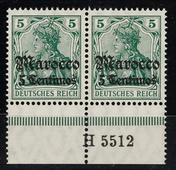 1906/11, 5 C. auf 5 Pfg. Germania, postfrische Erhaltung, ...
