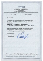 1948, 2 Pf.bis 5.-Mark Schwarzaufdruck, kpl. gestempelter Satz auf ...