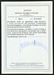 1899, 3 C auf 3 Pfg. bis 60 C auf 50 Pfg. Krone/Adler mit Aufdruck ...