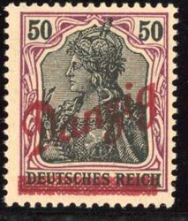 1920, 50 Pfg. Freimarke "Kleiner Innendienst" ungebraucht, ...