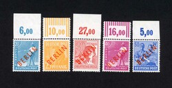 1948, 2 Pfg. - 2.- Mark Rotaufdruck, kpl. postfrischer Satz, vom ...