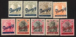 1920, 2 Pf - 80 Pf., Freimarken, Sog. "kleiner Innendienst", ...