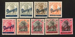 1920, 2 Pf - 80 Pf., Freimarken, Sog. "kleiner Innendienst", ...