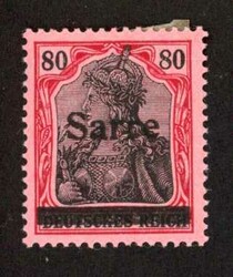 1920, 80 Pfg. Germania mit Aufdruck, ungebraucht in einwandfreier ...