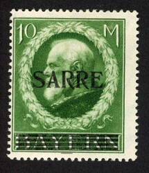 1920, 10 M. König Ludwig III mit Aufdruck, ungebraucht in ...