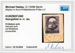 1920, 2 M. König Ludwig III mit Aufdruck auf Briefstück in ...