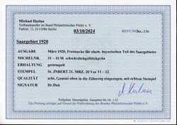 1920, 10 M. König Ludwig III mit Aufdruck, gestempelt, Gummi in die ...