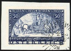 1933, 50 g. WIPA, gestempelter Wert auf Briefstück, in einwandfreier ...