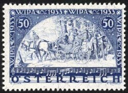 1933, 50+50 g. WIPA, Faserpapier, postfrisch, einwandfrei (ME 750,-)