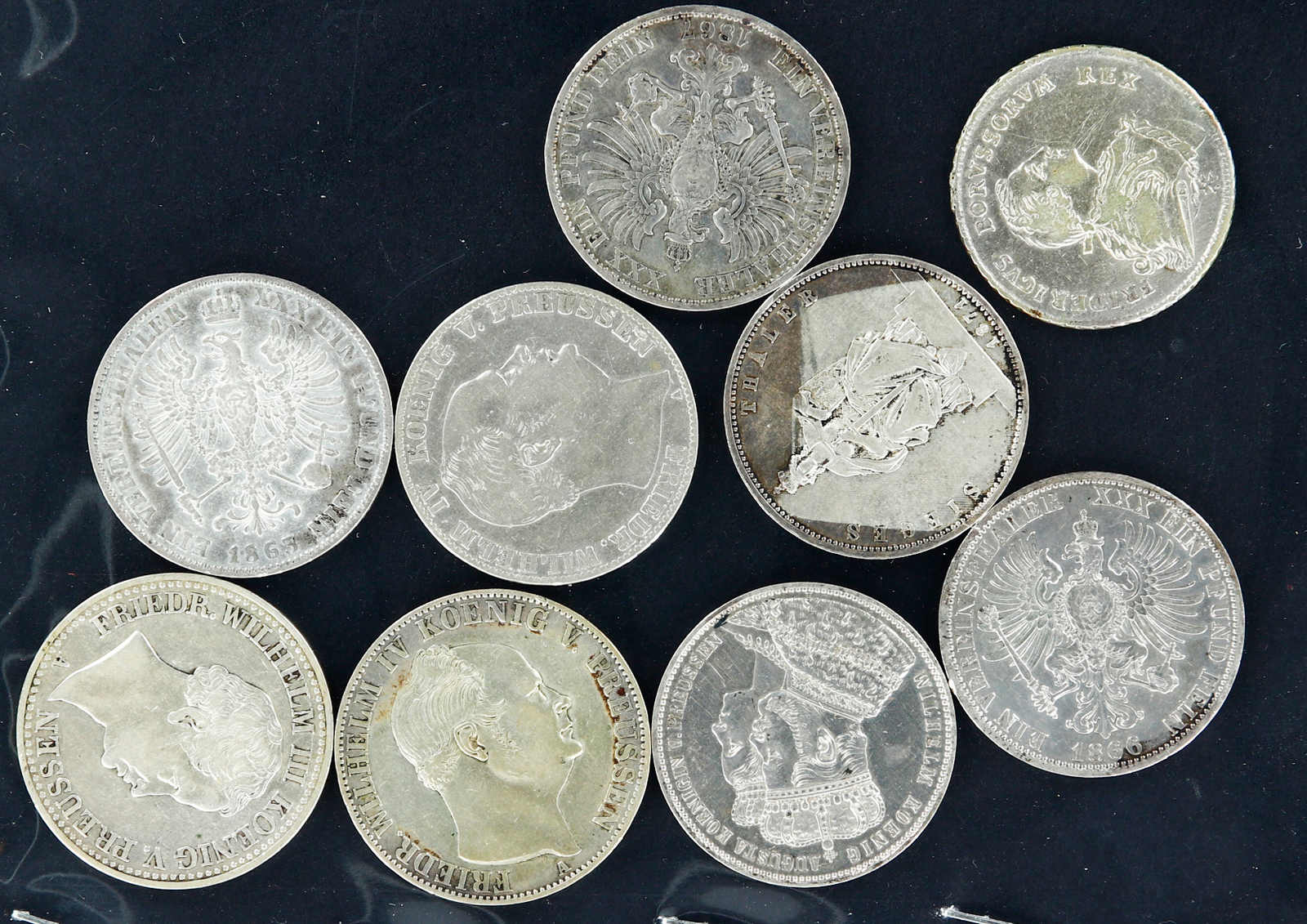 PREUSSEN: 1750/1871, Talerlot, dabei ½ Taler 1750 s, 1 Taler 1834 ss ...