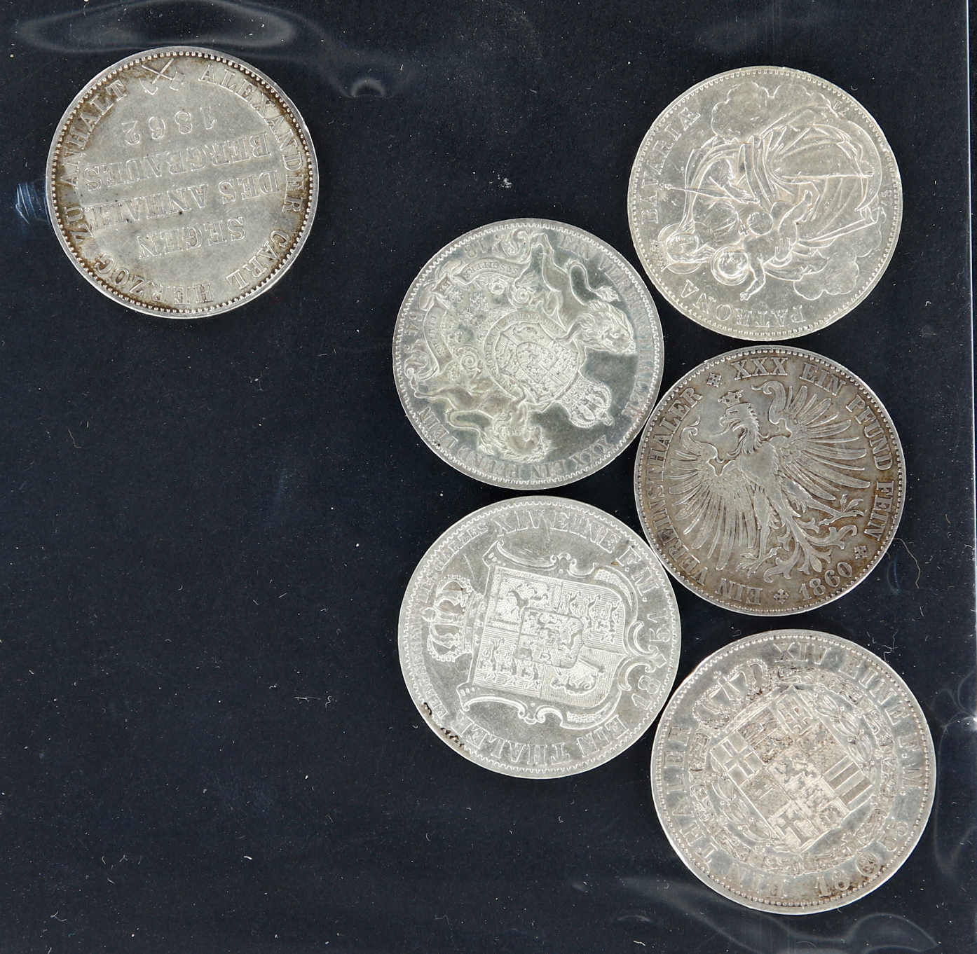 TALERLOT: 1851/71, Hannover 1851 s-ss, Hessen 1855 ss, Frankfurt 1860 ...