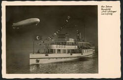 1936, Reichsparteitag-Fahrt, Passagier-Bordpostkarte mit Grußtext ...