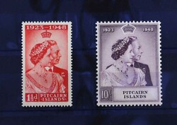 1948, 1 1/2 P. - 10 Sh. Silberhochzeit, postfrisch in einwandfreier ...