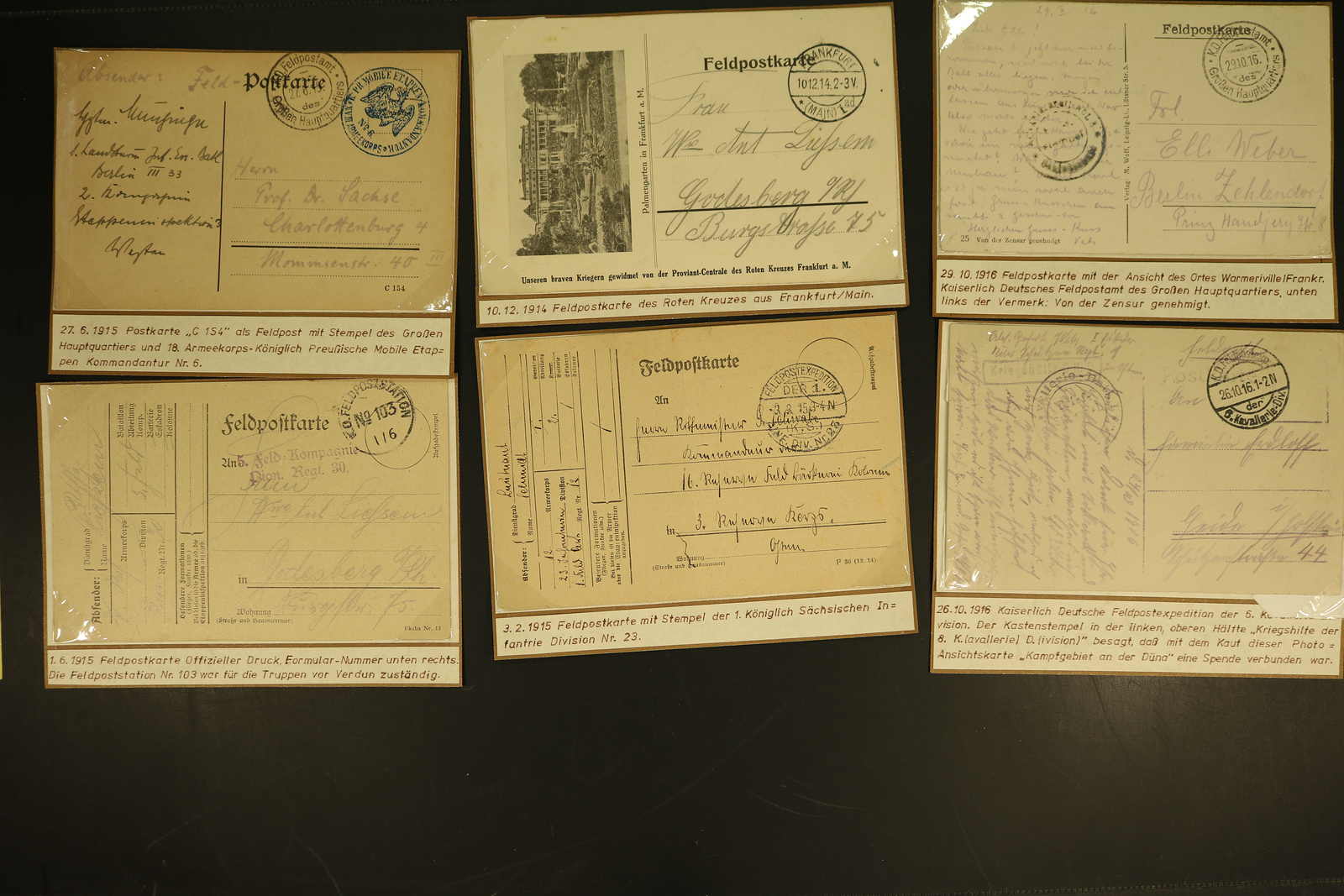 Lot 1455 - COLLECTIONS & ACCUMULATIONS Fieldpost WWI -  Auktionshaus Schlegel 26 Public Auction