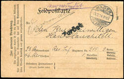 144: Fieldpost World War I