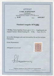 1882, 1 M. lila, ungebrauchter Einzelwert mit vollen Originalgummi, ...