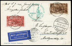 982508: Zeppelin, Zeppelinpost LZ 127, Deutschlandfahrten 1931